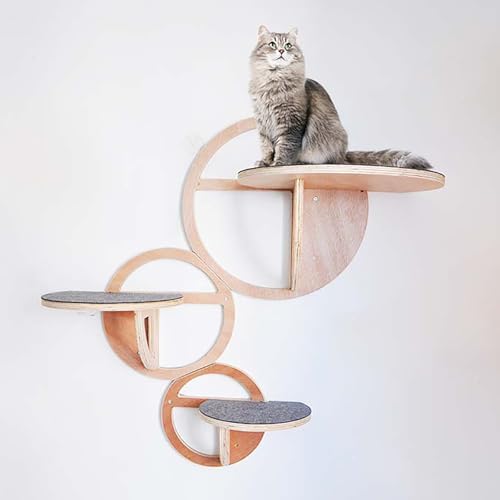 WANGJIANPENGPL Kletterwand Katzen Aus Holz, Katzenmöbel Wand Set, Zum Springen, Klettern und Ausruhen von WANGJIANPENGPL