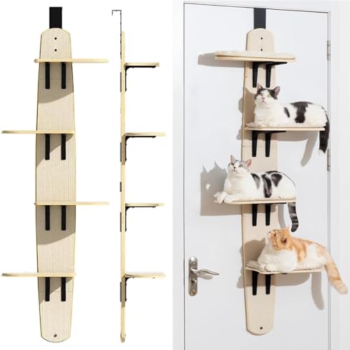 Door Hanging Cat Shelf, Over The Door Cat Perch & Climber, Multi Level Door Hanging Cat Shelf, Climber Tower, Over The Doors Tree Climber for Indoor Cats Door Hanging Cat Shelf, Over The Door Cat Perch & Climber, Multi Level Door Hanging Cat Shelf, Climber Tower, Over The Doors Tree Climber for Indoor Cats von WANWEN