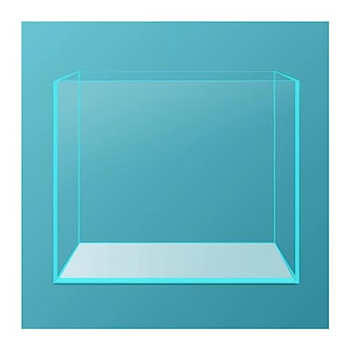 Aquarium Aquarium, transparentes Glas, ökologisches Aquarium, Aquarium, quadratisches Desktop-Aquarium, mittelgroßes Aquarium Fischglas (Size : A) von WAOCEO