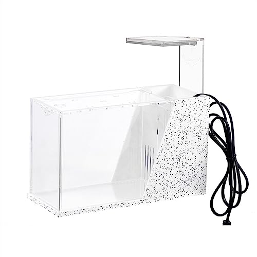 Aquarium Aquarium-Tisch-Acryl-klarer quadratischer Tank for Aquarien, ökologisches kleines Büro-Heim-Aquarium-Tank mit Pumpe Fischglas (Color : 6) von WAOCEO