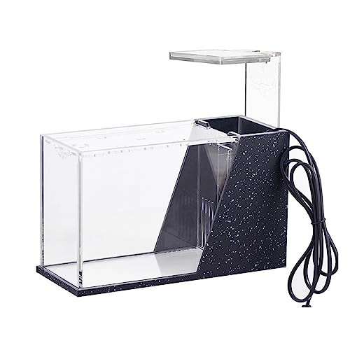 Aquarium Aquarium-Tisch-Acryl-klarer quadratischer Tank for Aquarien, ökologisches kleines Büro-Heim-Aquarium-Tank mit Pumpe Fischglas (Color : 7) von WAOCEO