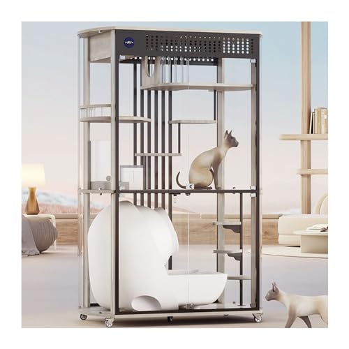 Stuhlabdeckung Panorama-Katzenvilla, luxuriöses Katzenzimmer aus Glas, großer Katzenkäfig aus Holz, Katzenhaus, Katzenschrank, kann eine automatische Katzentoilette aufstellen Wingback-Stuhl-Slipcover Stuhlabdeckung Panorama-Katzenvilla, luxuriöses Katzenzimmer aus Glas, großer Katzenkäfig aus Holz, Katzenhaus, Katzenschrank, kann eine automatische Katzentoilette aufstellen Wingback-Stuhl-Slipcover von WAOCEO