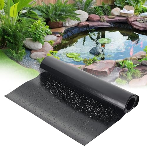 2m x 5m Teichfolien Zuschnitt Schwarz HDPE, UV- und witterungsbeständig, Schwimmteich Folie Gartenteich Teichplane schwarz, für Fischteiche, Brunnen, Wassergarten und Wasserfall Stärken 0.1 MM 2m x 5m Teichfolien Zuschnitt Schwarz HDPE, UV- und witterungsbeständig, Schwimmteich Folie Gartenteich Teichplane schwarz, für Fischteiche, Brunnen, Wassergarten und Wasserfall Stärken 0.1 MM von WARM&LOVE