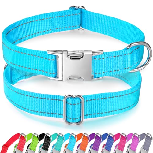 Personalisiertes Hundehalsband für mittelgroße Hunde – Reflektierendes Hundehalsband aus Nylon mit eingraviertem Namen und Telefonnummer, verstellbares Haustierhalsband Personalisiertes Hundehalsband für mittelgroße Hunde – Reflektierendes Hundehalsband aus Nylon mit eingraviertem Namen und Telefonnummer, verstellbares Haustierhalsband von WASHNN