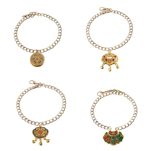 WASTEBIN 4 Lose Hund Dekorative Halskette Haustier Neujahr Anhänger Festliche Schmuck Heimtierbedarf WASTEBIN 4 Lose Hund Dekorative Halskette Haustier Neujahr Anhänger Festliche Schmuck Heimtierbedarf von WASTEBIN