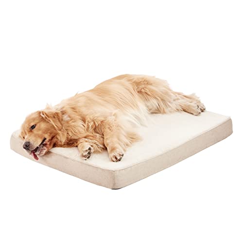 WATANIYA PET Orthopädisches großes Hundebett aus Memory-Schaum, waschbares Hundebett für die Box mit kühlender Gel-Matratze, wasserdichtem Futter und abnehmbarem Plüschbezug für extra große Hunde WATANIYA PET Orthopädisches großes Hundebett aus Memory-Schaum, waschbares Hundebett für die Box mit kühlender Gel-Matratze, wasserdichtem Futter und abnehmbarem Plüschbezug für extra große Hunde von WATANIYA PET