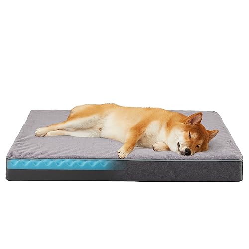 WATANIYA PET Wasserdichte Hundebetten für große Hunde, waschbar, orthopädisches Hundebett mit kühlendem Gel-Memory-Schaum, große Hundebox-Matte für extra große Hunde WATANIYA PET Wasserdichte Hundebetten für große Hunde, waschbar, orthopädisches Hundebett mit kühlendem Gel-Memory-Schaum, große Hundebox-Matte für extra große Hunde von WATANIYA PET
