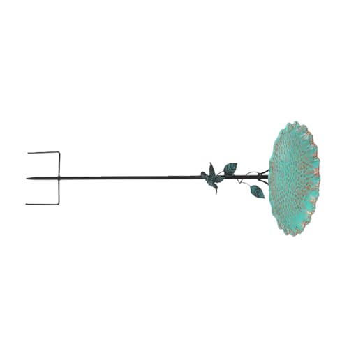 WATERBELINE Freistehender Vogelbad Für Außenraum Stake Metall Design Vogel Fütterungsstation Große Badewanne Vogel Fütterungsschale Metall von WATERBELINE