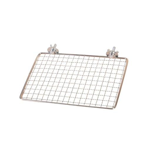 WATERBELINE Vogelkäfig Papageien Ruheplattform Edelstahl Net Bird Barch Stand Shelf Zur Verbesserung des Komforts Und Der Luftzirkulation von WATERBELINE