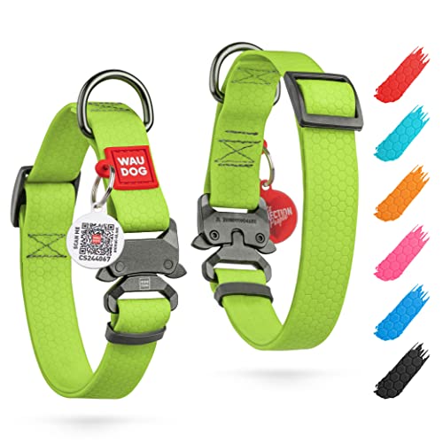 WAUDOG Halsband Hund Wasserfest Verstellbar für Große, Mittelgroße und Kleine Hunde - Welpen Halsband von WAUDOG
