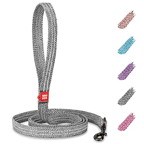 Recycled Cotton Dog Leash Hundeleine Große Hunde, Hundeleine Mittelgroße Hunde - Hundeleine Kleine Hunde Leine Reflektierend & Hundeleine für Welpen - Klassische Hundeleinen aus Recycelter Baumwolle von WAUDOG