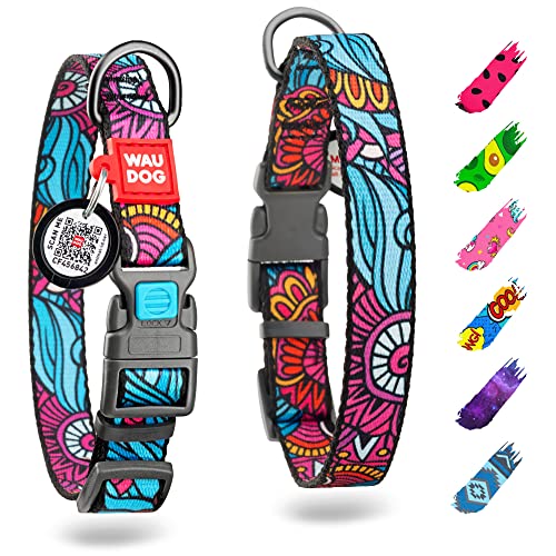 WAUDOG Nylon Halsband Hund Hundehalsband Große Hunde, Hundehalsband Mittelgroße Hundehalsband Kleine Hund Hunde Halsbänder Nylon Hundehalsband Welpen Verstellbar Digitale Hundemarke WAUDOG Nylon Halsband Hund Hundehalsband Große Hunde, Hundehalsband Mittelgroße Hundehalsband Kleine Hund Hunde Halsbänder Nylon Hundehalsband Welpen Verstellbar Digitale Hundemarke von WAUDOG