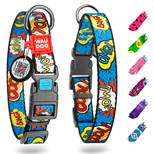 WAUDOG Nylon Halsband Hund Hundehalsband Große Hunde, Hundehalsband Mittelgroße Hundehalsband Kleine Hund Hunde Halsbänder Nylon Hundehalsband Welpen Verstellbar Digitale Hundemarke WAUDOG Nylon Halsband Hund Hundehalsband Große Hunde, Hundehalsband Mittelgroße Hundehalsband Kleine Hund Hunde Halsbänder Nylon Hundehalsband Welpen Verstellbar Digitale Hundemarke von WAUDOG