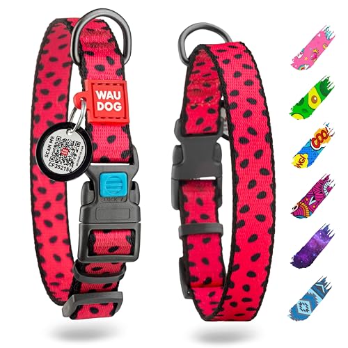WAUDOG Nylon Halsband Hund Hundehalsband Große Hunde, Hundehalsband Mittelgroße Hundehalsband Kleine Hund Hunde Halsbänder Nylon Hundehalsband Welpen Verstellbar Digitale Hundemarke WAUDOG Nylon Halsband Hund Hundehalsband Große Hunde, Hundehalsband Mittelgroße Hundehalsband Kleine Hund Hunde Halsbänder Nylon Hundehalsband Welpen Verstellbar Digitale Hundemarke von WAUDOG
