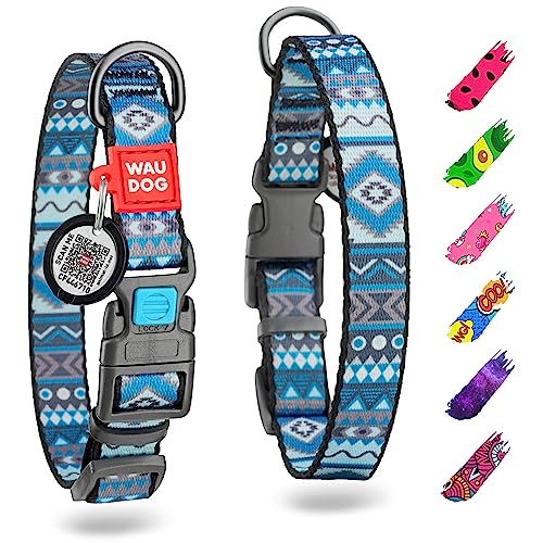 WAUDOG Nylon Halsband Hund Hundehalsband Große Hunde, Hundehalsband Mittelgroße Hundehalsband Kleine Hund Hunde Halsbänder Nylon Hundehalsband Welpen Verstellbar Digitale Hundemarke WAUDOG Nylon Halsband Hund Hundehalsband Große Hunde, Hundehalsband Mittelgroße Hundehalsband Kleine Hund Hunde Halsbänder Nylon Hundehalsband Welpen Verstellbar Digitale Hundemarke von WAUDOG
