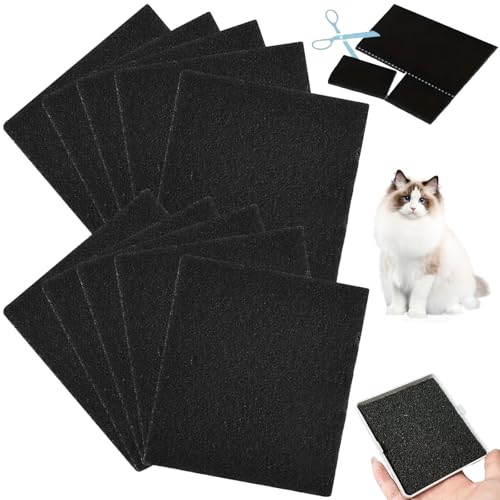 10 Stück Katzentoilette Aktivkohlefilter, Hochsaugfähiger Katzenklo Kohlefilter, Katzentoilette Geruchsfilter zur Geruchskontrolle in Der Katzentoilette, für Katzenklo mit Deckel 10 Stück Katzentoilette Aktivkohlefilter, Hochsaugfähiger Katzenklo Kohlefilter, Katzentoilette Geruchsfilter zur Geruchskontrolle in Der Katzentoilette, für Katzenklo mit Deckel von WAVATA