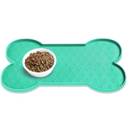 WAVDSYB Hundefuttermatte, rutschfest, Silikon, dickeres Haustier-Platzset, wasserdicht, mit erhöhtem Rand, für Welpen, Kätzchen, Futtermatten, geeignet für kleine, mittelgroße Hunde, Katzen, von WAVDSYB