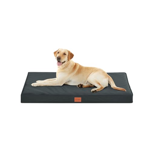 WAVVE Orthopädisches Hundebett, Hundesofa mit Eierkartonschaum für große Hunde, 112 x 81 cm, Abnehmbare und Waschbare, rutschfeste Unterseite, Grau WAVVE Orthopädisches Hundebett, Hundesofa mit Eierkartonschaum für große Hunde, 112 x 81 cm, Abnehmbare und Waschbare, rutschfeste Unterseite, Grau von WAVVE