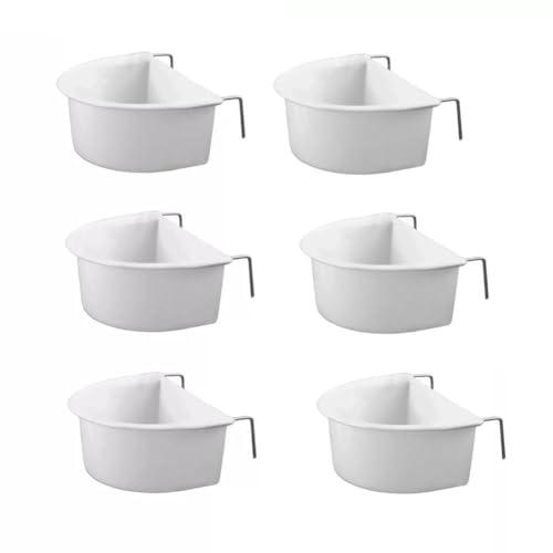 6 Stück Universal-Kunststoff-Hängebecher für kleine Vögel, Mini-Vogelfutterschale, zum Aufhängen, praktischer Papageienbehälter, Papageienbehälter von WAXCMXYH