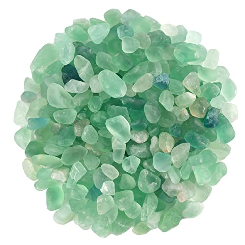 WAYBER 0,5 kg/460 g natürliche grüne Quarz-Kristallsteine, unregelmäßige Aquarium-Kieselsteine, Steinsand, für Schildkröten-Aquarium, Sukkulenten, Vasen-Dekoration (füllen Sie 1 Tasse) von WAYBER