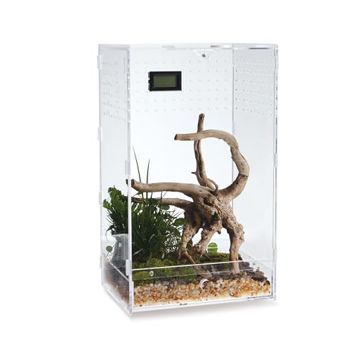 WBHONGHUI Transparentes Terrarium für Reptilien, Acryl, mit Riegel, perfekt für Amphibien und Wirbellose wie Spinnen, Frösche usw., Größe x x Zoll, horizontal oder vertikal von WBHONGHUI