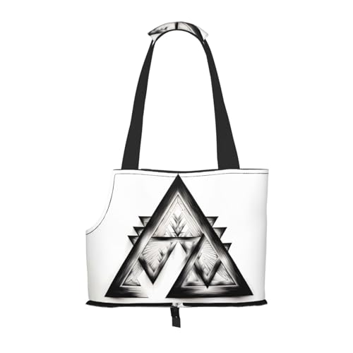 Acute Triangle Printed Portable Foldable Pet Shoulder Bag, Suitable for Carrying Small Pets Acute Triangle Printed Portable Foldable Pet Shoulder Bag, Suitable for Carrying Small Pets von WBQLSL