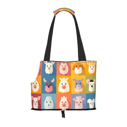 Animal Pictures Printed Portable Foldable Pet Shoulder Bag, Suitable for Carrying Small Pets Animal Pictures Printed Portable Foldable Pet Shoulder Bag, Suitable for Carrying Small Pets von WBQLSL