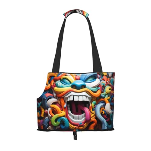 Art Graffiti Clown Printed Portable Foldable Pet Shoulder Bag, Suitable for Carrying Small Pets Art Graffiti Clown Printed Portable Foldable Pet Shoulder Bag, Suitable for Carrying Small Pets von WBQLSL