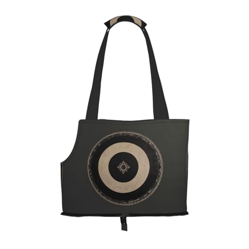 Circle bedruckte Haustier-Umhängetasche – faltbares Design, kleine Katzen- und Hunde-Reisetasche von WBQLSL