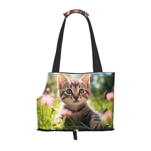 Cute Kitty Bedruckte tragbare faltbare Haustier-Umhängetasche, geeignet für den Transport kleiner Haustiere Cute Kitty Bedruckte tragbare faltbare Haustier-Umhängetasche, geeignet für den Transport kleiner Haustiere von WBQLSL
