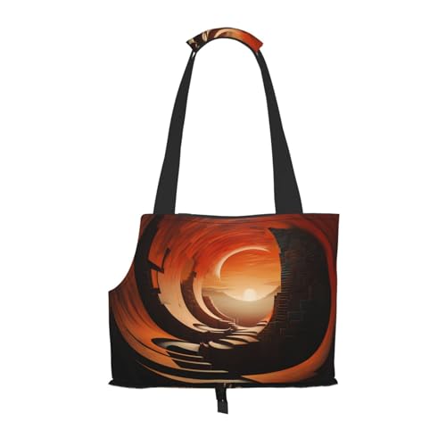 Dynamic Arc Cave Pattern Haustier Ausgehen Tasche - Leichte Reise Katze Tasche Atmungsaktive Umhängetasche für kleine Hunde Dynamic Arc Cave Pattern Haustier Ausgehen Tasche - Leichte Reise Katze Tasche Atmungsaktive Umhängetasche für kleine Hunde von WBQLSL