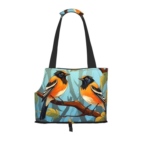 Ein Paar Orioles bedruckte tragbare, faltbare Haustier-Umhängetasche, geeignet für den Transport kleiner Haustiere Ein Paar Orioles bedruckte tragbare, faltbare Haustier-Umhängetasche, geeignet für den Transport kleiner Haustiere von WBQLSL