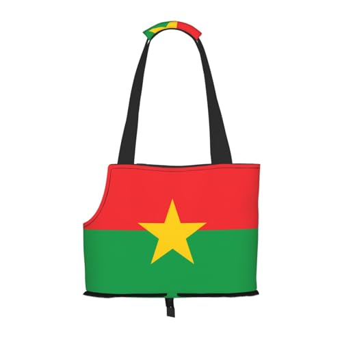 Flagge von Burkina Faso bedruckte tragbare faltbare Haustier-Umhängetasche, geeignet für den Transport kleiner Haustiere Flagge von Burkina Faso bedruckte tragbare faltbare Haustier-Umhängetasche, geeignet für den Transport kleiner Haustiere von WBQLSL
