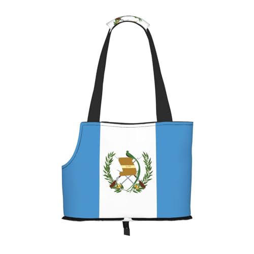 Flagge von Guatemala Muster Haustier Ausgehen Tasche - Leichte Reise Katze Tasche Atmungsaktive Umhängetasche für kleine Hunde Flagge von Guatemala Muster Haustier Ausgehen Tasche - Leichte Reise Katze Tasche Atmungsaktive Umhängetasche für kleine Hunde von WBQLSL