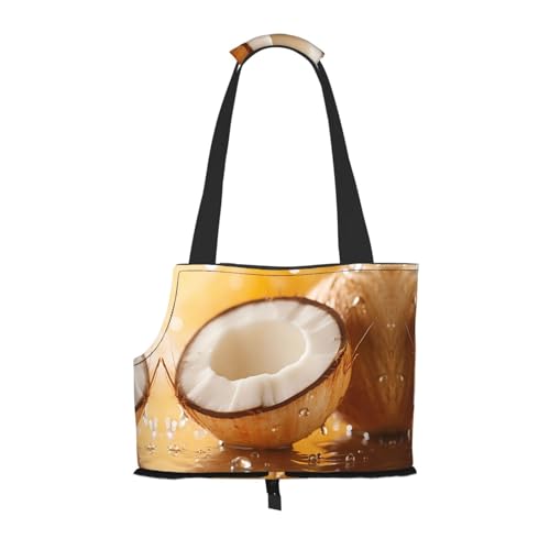 Fruit of Coconut bedruckte tragbare, faltbare Haustier-Umhängetasche, geeignet für den Transport kleiner Haustiere Fruit of Coconut bedruckte tragbare, faltbare Haustier-Umhängetasche, geeignet für den Transport kleiner Haustiere von WBQLSL