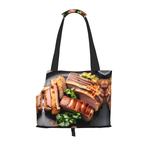 Golden Roast Printed Portable Foldable Pet Shoulder Bag, Suitable for Carrying Small Pets Golden Roast Printed Portable Foldable Pet Shoulder Bag, Suitable for Carrying Small Pets von WBQLSL
