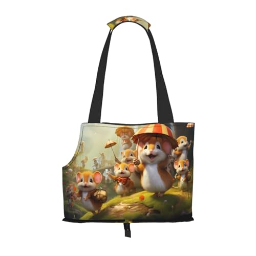 Happy Mouse Paradise bedruckte Haustier-Umhängetasche, geeignet für kleine Hunde und Katzen, zum Einkaufen und Reisen, Doppelzwecktasche Happy Mouse Paradise bedruckte Haustier-Umhängetasche, geeignet für kleine Hunde und Katzen, zum Einkaufen und Reisen, Doppelzwecktasche von WBQLSL