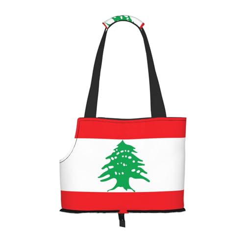 Haustier-Ausgehtasche mit Libanon-Flaggenmuster – leichte Reise-Katzentasche, atmungsaktive Umhängetasche für kleine Hunde Haustier-Ausgehtasche mit Libanon-Flaggenmuster – leichte Reise-Katzentasche, atmungsaktive Umhängetasche für kleine Hunde von WBQLSL