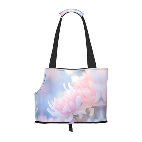 Haustiertasche mit Blumenmuster, leichte Reise-Katzentasche, atmungsaktive Umhängetasche für kleine Hunde von WBQLSL