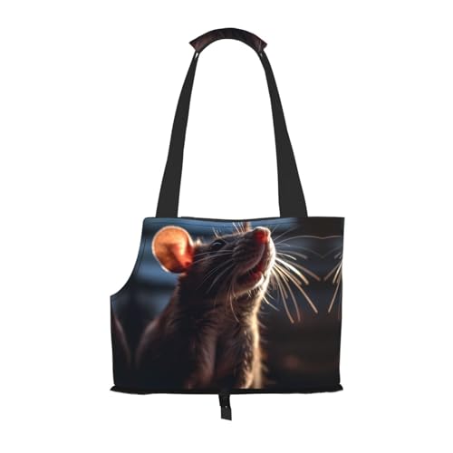Maus Nahaufnahme Muster Haustier Ausgehen Tasche - Leichte Reise Katze Tasche Atmungsaktive Umhängetasche für kleine Hunde Maus Nahaufnahme Muster Haustier Ausgehen Tasche - Leichte Reise Katze Tasche Atmungsaktive Umhängetasche für kleine Hunde von WBQLSL