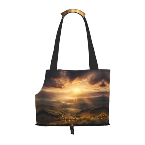 Morgensonne Muster Haustier Ausgehen Tasche - Leichte Reise-Katzentasche, atmungsaktive Umhängetasche für kleine Hunde Morgensonne Muster Haustier Ausgehen Tasche - Leichte Reise-Katzentasche, atmungsaktive Umhängetasche für kleine Hunde von WBQLSL