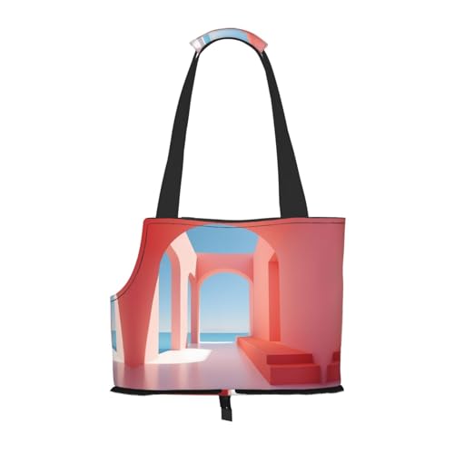 Orange Wandmuster Haustier Ausgehen Tasche - Leichte Reise-Katzentasche, atmungsaktive Umhängetasche für kleine Hunde Orange Wandmuster Haustier Ausgehen Tasche - Leichte Reise-Katzentasche, atmungsaktive Umhängetasche für kleine Hunde von WBQLSL