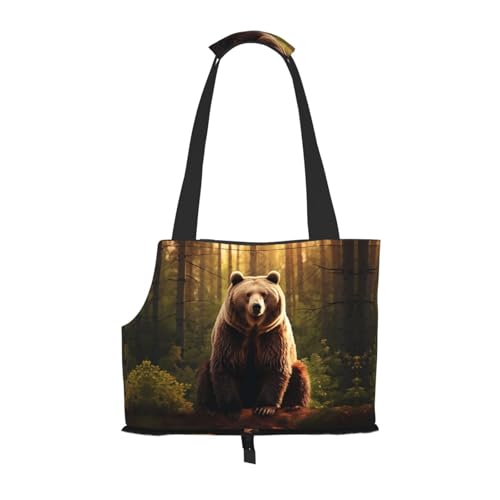 Rebuke bedruckte Haustier-Umhängetasche, faltbares Design, kleine Katzen- und Hunde-Reisetasche von WBQLSL