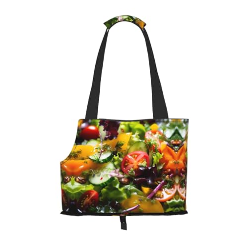 Salatmuster Haustier Ausgehen Tasche - leichte Reise-Katzentasche, atmungsaktive Umhängetasche für kleine Hunde Salatmuster Haustier Ausgehen Tasche - leichte Reise-Katzentasche, atmungsaktive Umhängetasche für kleine Hunde von WBQLSL