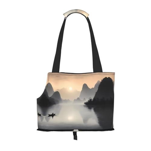 Sansui, japanische Firma, bedruckte Haustier-Umhängetasche, faltbares Design, kleine Katzen- und Hunde-Reisetasche von WBQLSL