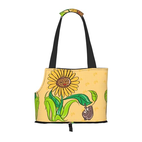Sonnenblumenkerne und Sonnenblumen, bedruckt, tragbar, faltbar, für kleine Haustiere geeignet Sonnenblumenkerne und Sonnenblumen, bedruckt, tragbar, faltbar, für kleine Haustiere geeignet von WBQLSL