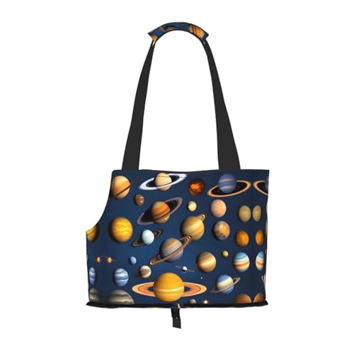 Sonnensystem Planeten Muster Haustier Ausgehen Tasche - Leichte Reise Katze Tasche Atmungsaktive Umhängetasche für kleine Hunde Sonnensystem Planeten Muster Haustier Ausgehen Tasche - Leichte Reise Katze Tasche Atmungsaktive Umhängetasche für kleine Hunde von WBQLSL