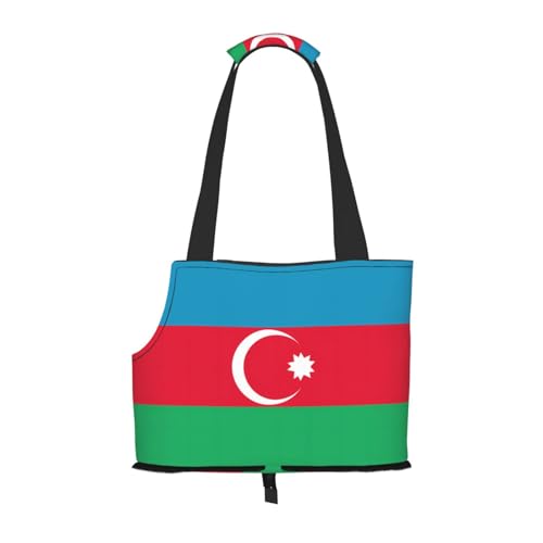 Tasche für Haustiere, Motiv: Flagge von Aserbaidschan, leichte Reise-Katzentasche, atmungsaktive Umhängetasche für kleine Hunde Tasche für Haustiere, Motiv: Flagge von Aserbaidschan, leichte Reise-Katzentasche, atmungsaktive Umhängetasche für kleine Hunde von WBQLSL