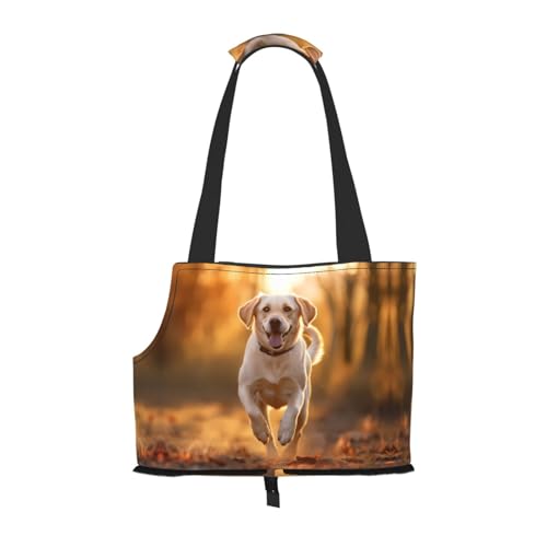 Tragbare, faltbare Umhängetasche mit Labrador-Motiv, geeignet für kleine Haustiere Tragbare, faltbare Umhängetasche mit Labrador-Motiv, geeignet für kleine Haustiere von WBQLSL