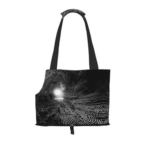 Umhängetasche mit Mosaik-leuchtenden Punkten, bedruckt, faltbares Design, kleine Katzen- und Hunde-Reisetasche von WBQLSL